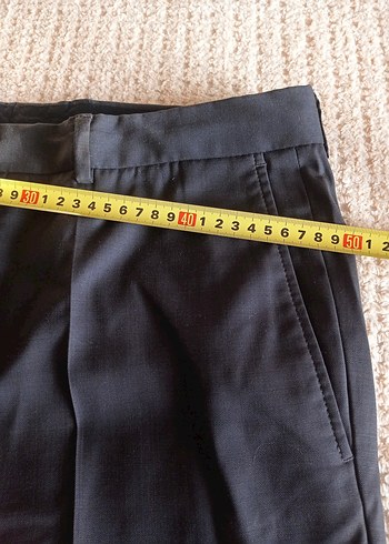 füme Kemerli Kumaş Pantolon - Görsel 4