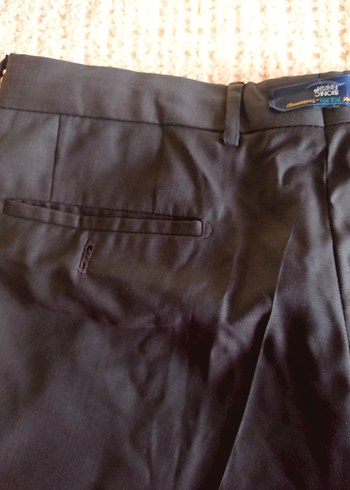 füme Kemerli Kumaş Pantolon - Görsel 8