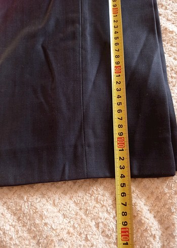 füme Kemerli Kumaş Pantolon - Görsel 2