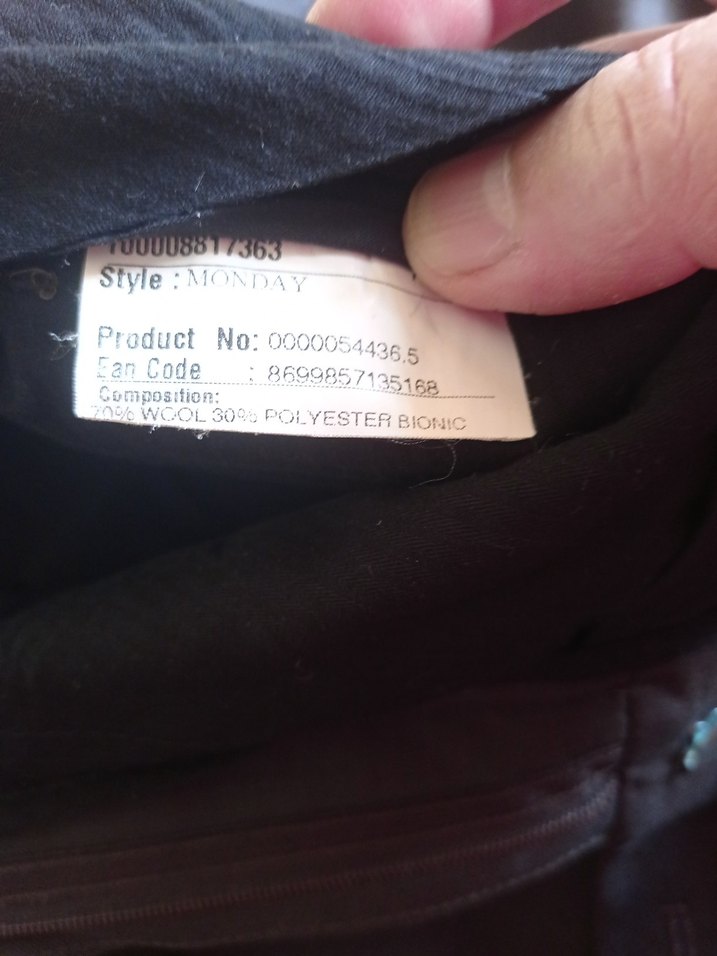 füme Kemerli Kumaş Pantolon - Görsel 5