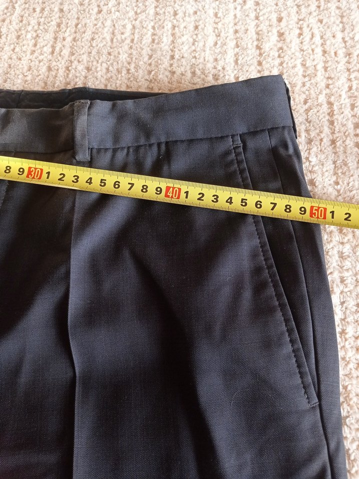 füme Kemerli Kumaş Pantolon - Görsel 4