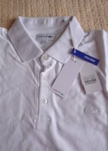 Erkek Beyaz Pamuklu Polo Tişört - Görsel 5