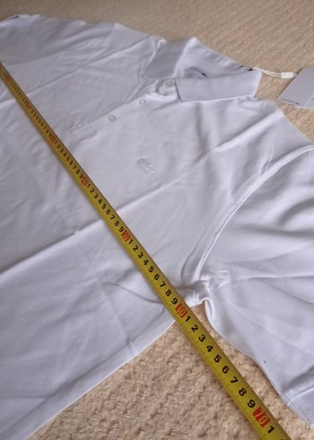 Erkek Beyaz Pamuklu Polo Tişört - Görsel 8