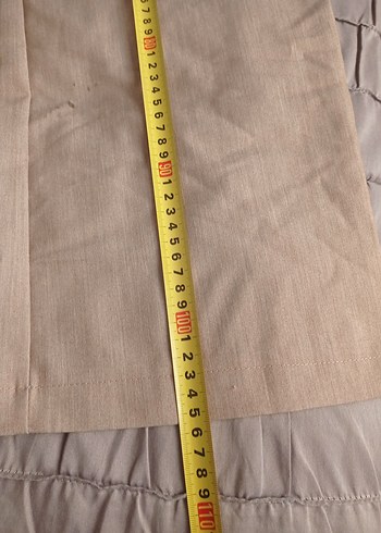 s Beden camel Renk Bej Kadın Keten Salaş Pilili Pantolon
