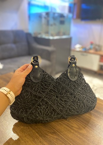Siyah Örgü Kadın Çanta