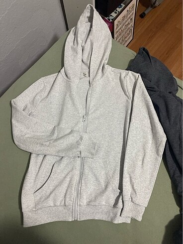 12-13 Yaş Beden gri Renk Çocuk sweat ceket