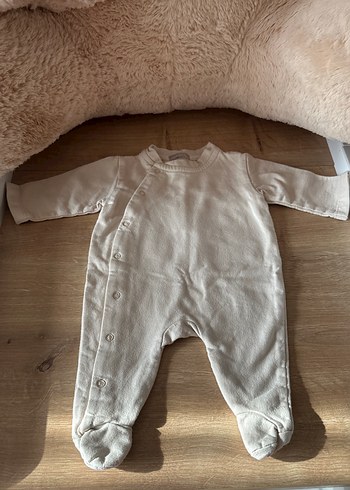 Beyaz Uzun Kollu Bebek Tulum - Görsel 3