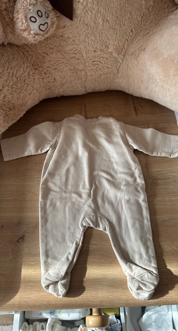 Beyaz Uzun Kollu Bebek Tulum - Görsel 4