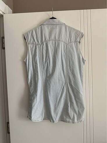 Mavi Jeans Mavi kolsuz gömlek