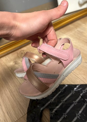 Kız Çocuk Pembe Bağlamalı Sandalet - Görsel 7