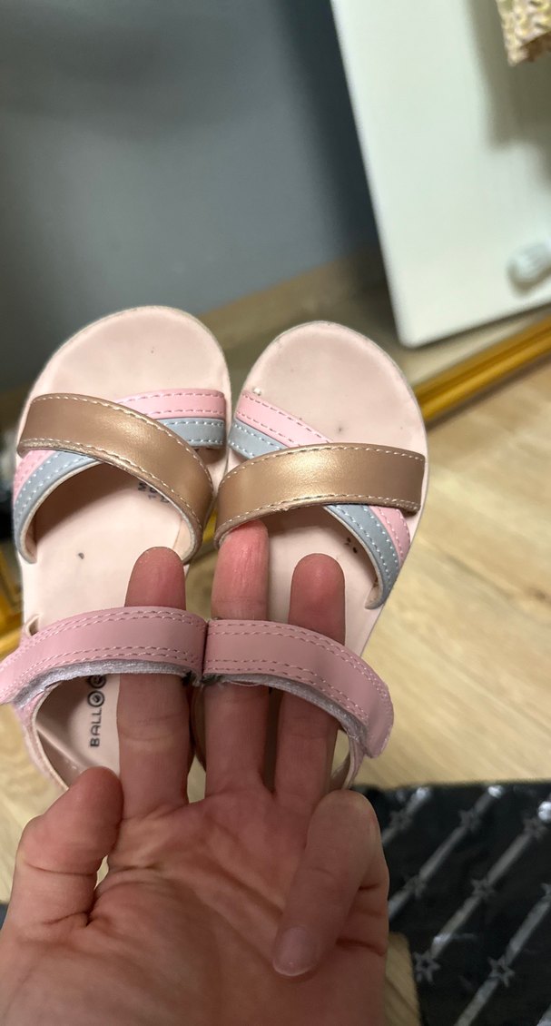 Kız Çocuk Pembe Bağlamalı Sandalet - Görsel 4