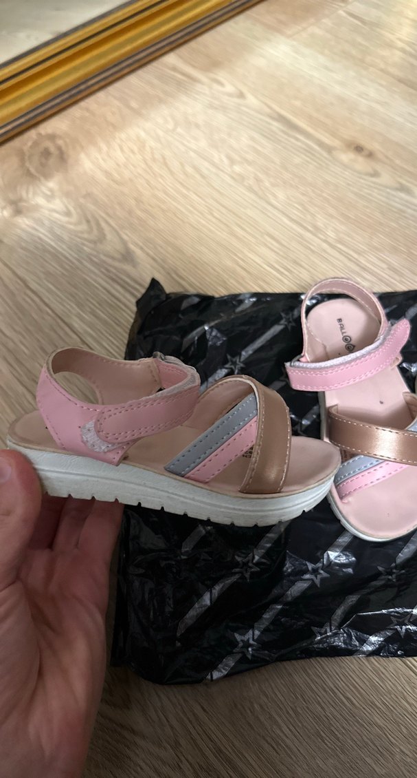 Kız Çocuk Pembe Bağlamalı Sandalet - Görsel 3