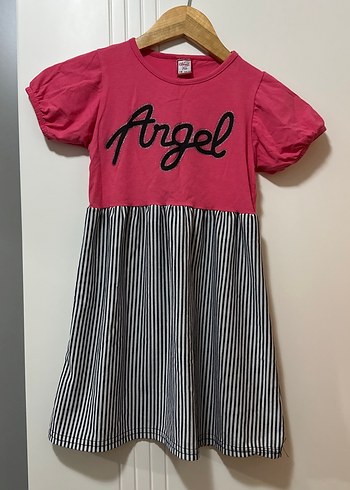 Kız Çocuk Pileli Kısa Kollu Elbise - Görsel 2