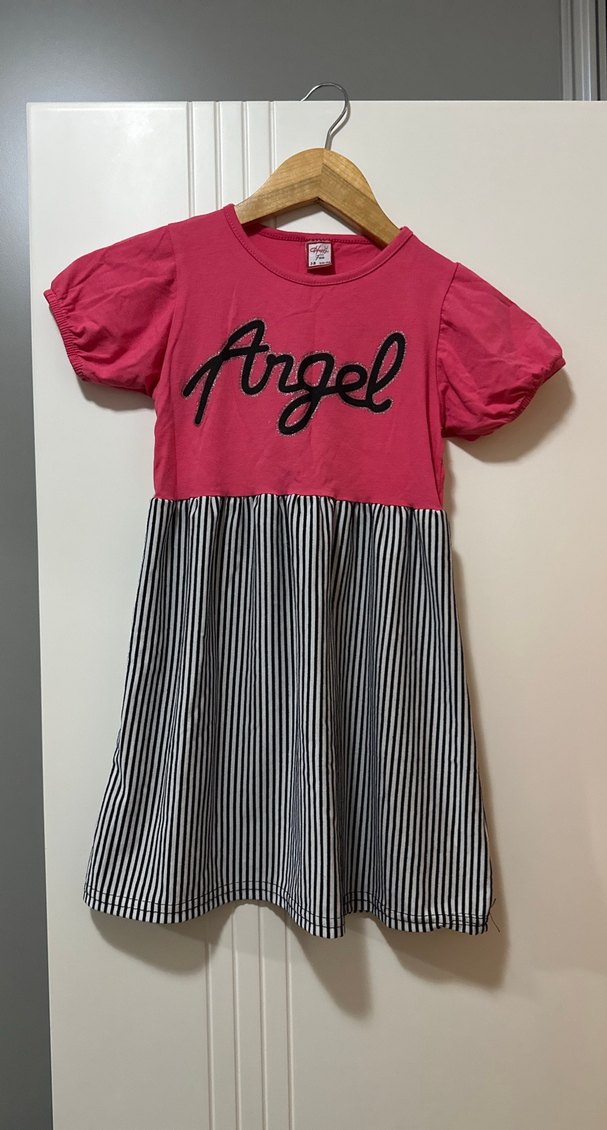 Kız Çocuk Pileli Kısa Kollu Elbise - Görsel 2