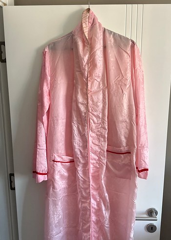 Pembe Uzun Kollu Kadın sabahlık