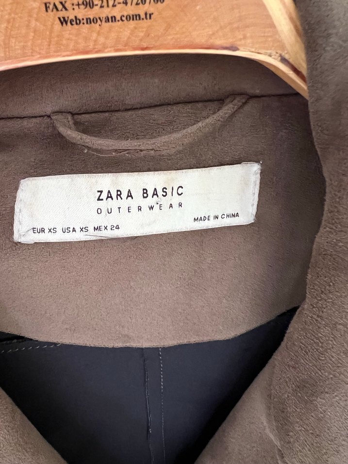 kahve Süet Kemerli Kısa Biker Ceket - Görsel 2