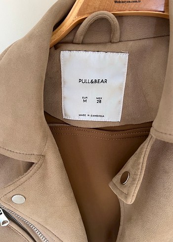 Bej Süet Kemerli Kadın Deri Ceket - Görsel 2