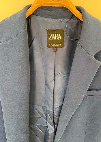 Zara Düğmeli Mavi Kadın Blazer Ceket - Görsel 2