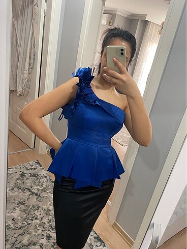 Diğer Lacivert kısa abiye