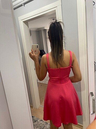 m Beden Pembe kısa elbise