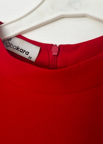 Kadın Kırmızı Uzun Kollu Şal Detaylı Tulum - Görsel 3