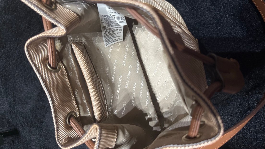 Bej Deri Kadın Çanta, Tokalı, Modern Klasik - Görsel 3