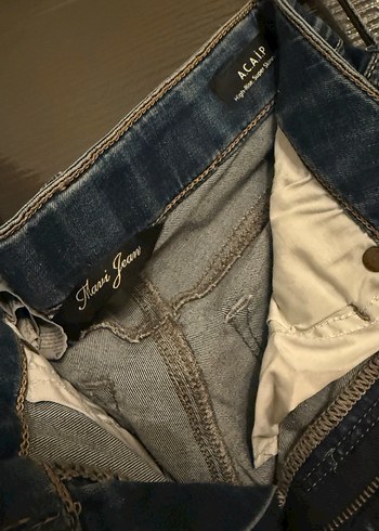 Mavi Midi Boy Kadın Kot Pantolon - Görsel 3