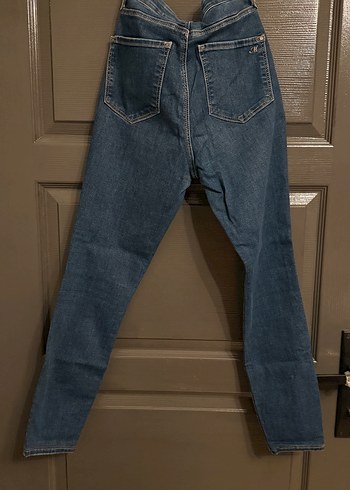 Mavi Midi Boy Kadın Kot Pantolon - Görsel 2