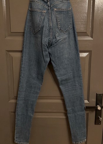 H&M Kadın Mavi Denim Dar Kesim Jean - Görsel 3