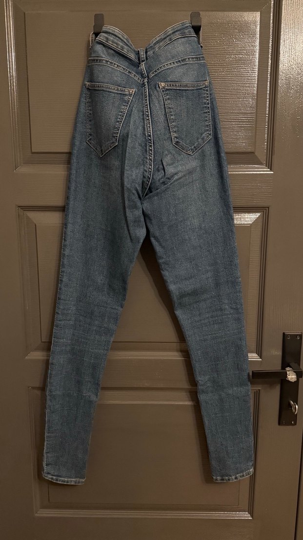 H&M Kadın Mavi Denim Dar Kesim Jean - Görsel 3