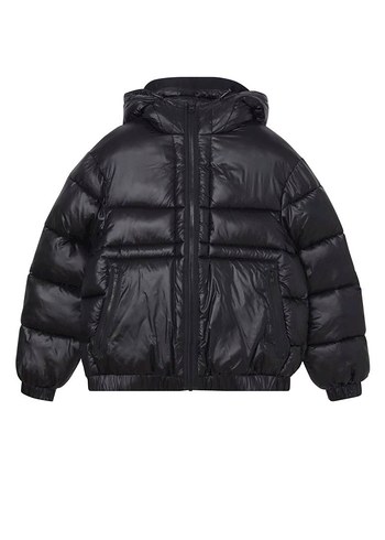 Siyah Kapüşonlu Puff Mont Calvin klein jeans S beden oversize