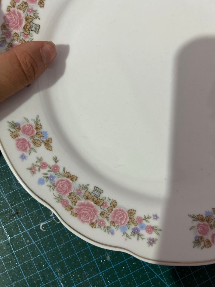 Pastel Çiçek Desenli Beyaz #Tabak - Görsel 4