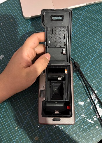 Minolta F10BF Film Kamera Gri-Bej - Görsel 7