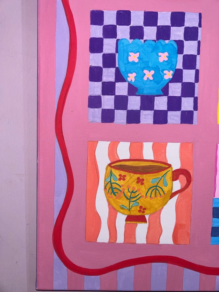 Pastel Renkli Kahve Saati Dekoratif Tablo - Görsel 4