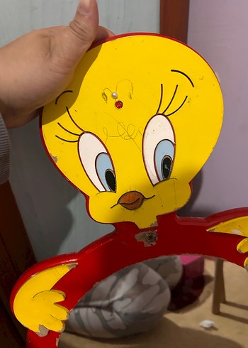 Renkli #Tweety Temalı Peluş #Ayna - Görsel 8