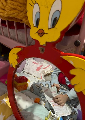 Renkli #Tweety Temalı Peluş #Ayna - Görsel 3