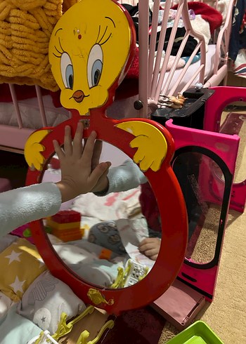 Renkli #Tweety Temalı Peluş #Ayna - Görsel 4