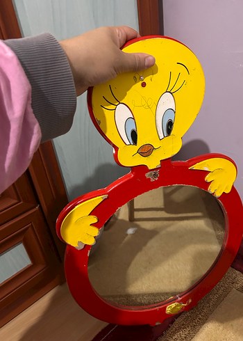 Renkli #Tweety Temalı Peluş #Ayna - Görsel 7