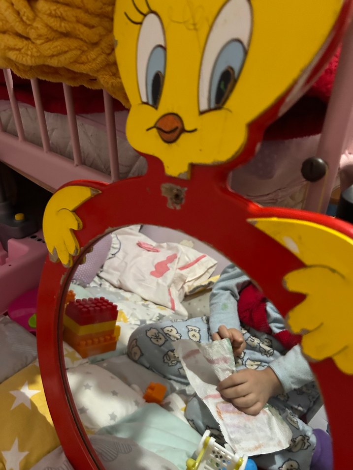Renkli #Tweety Temalı Peluş #Ayna - Görsel 3