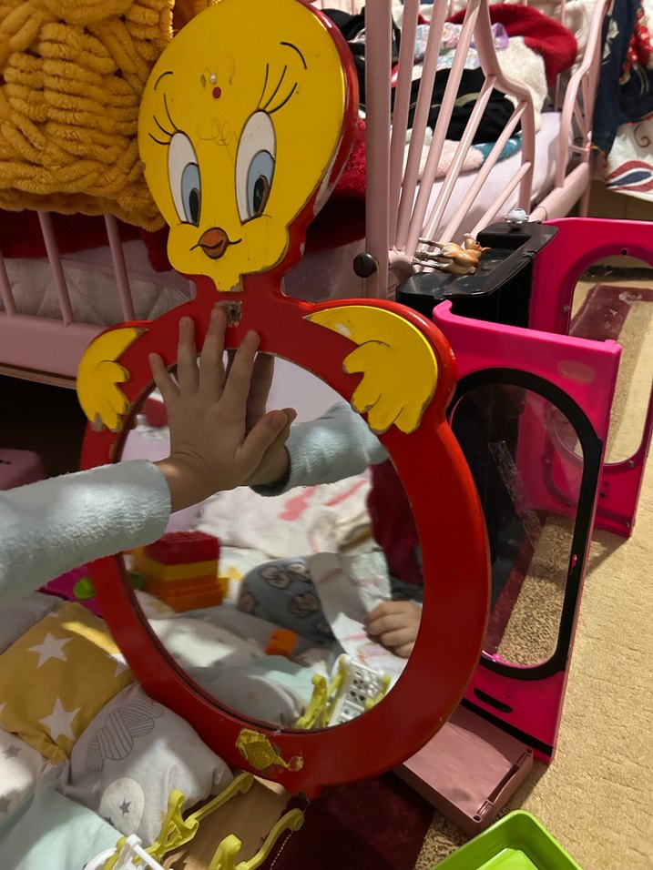 Renkli #Tweety Temalı Peluş #Ayna - Görsel 4