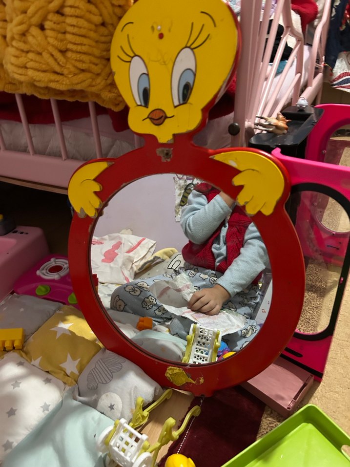 Renkli #Tweety Temalı Peluş #Ayna - Görsel 2