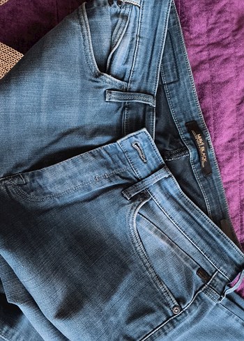 Erkek mavi  Denim Bol Kesim Jean - Görsel 2