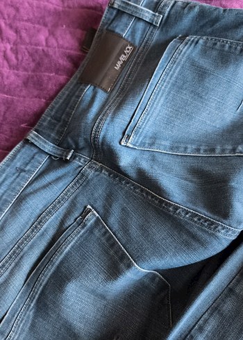 Erkek mavi  Denim Bol Kesim Jean - Görsel 5