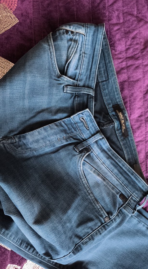 Erkek mavi  Denim Bol Kesim Jean - Görsel 2