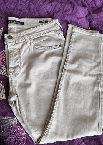 krem i Erkek Pamuklu Rahat Kesim Pantolon - Görsel 2