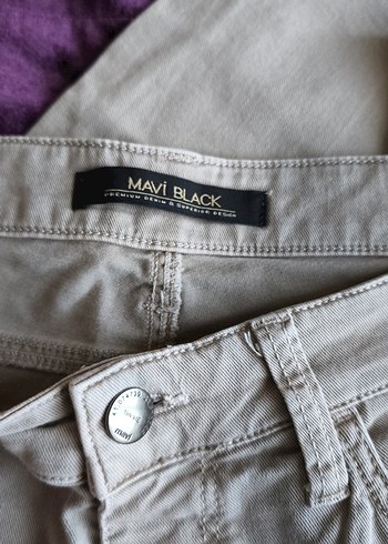 krem i Erkek Pamuklu Rahat Kesim Pantolon - Görsel 4