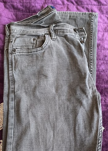 Gri Regular Fit Erkek Kot Pantolon - Görsel 6