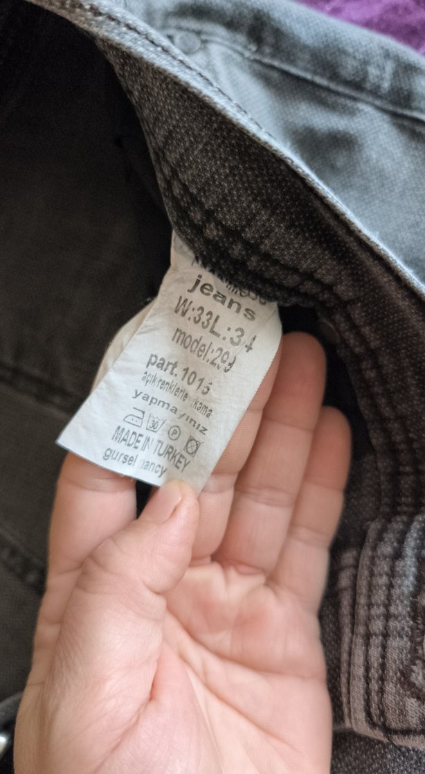 Gri Regular Fit Erkek Kot Pantolon - Görsel 3