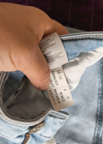 mavi Düğmeli erkek Kot Pantolon - Görsel 5