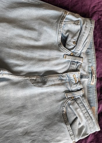 mavi Düğmeli erkek Kot Pantolon - Görsel 2